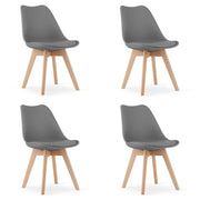 Sedia VALORA RIXK Graphite - Design ergonomico per soggiorno x4