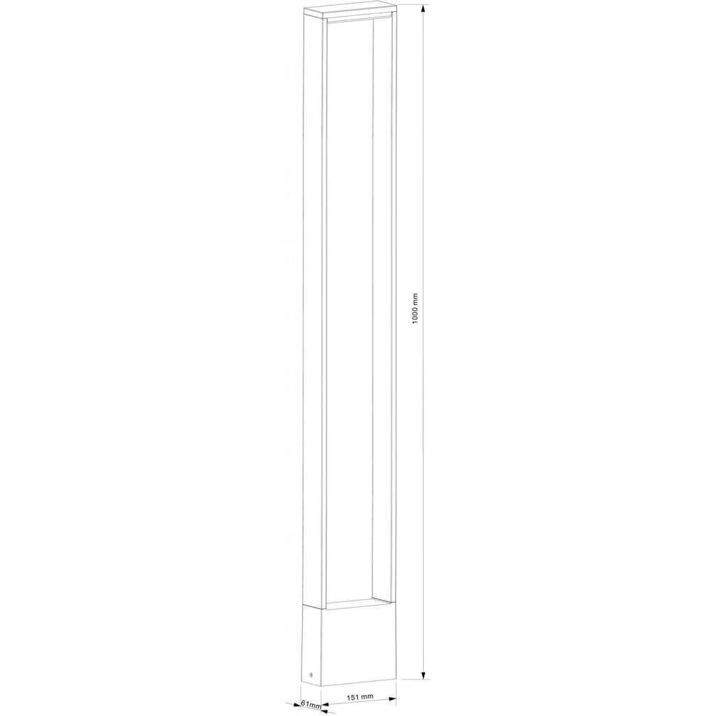 CATA Lampione 100cm moderno LED 4W palo esterno IP54 luce giardino viale sentiero villa 230V MISURA 100CM