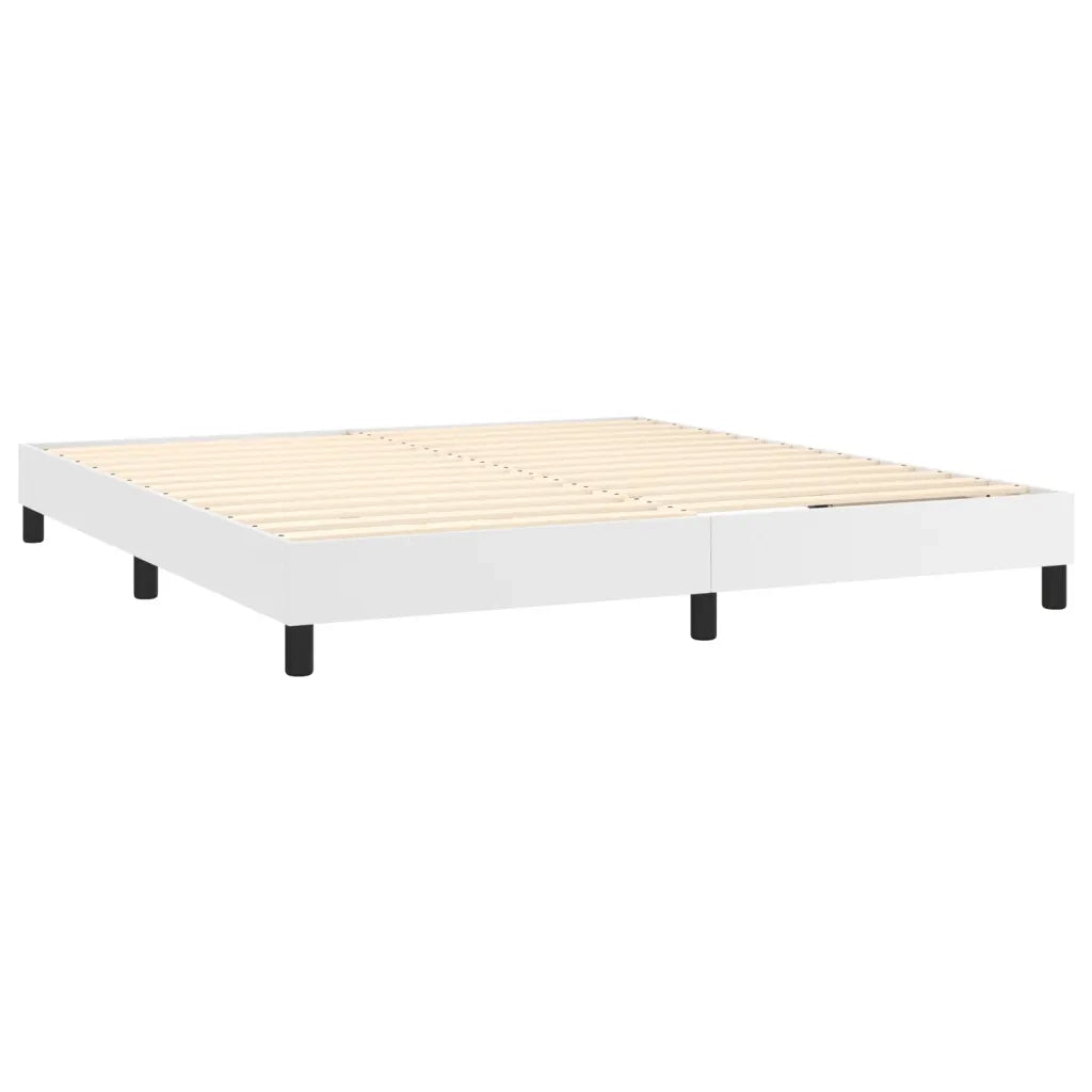 Giroletto a Molle con Materasso Bianco 160x200 cm in Similpelle 3144268