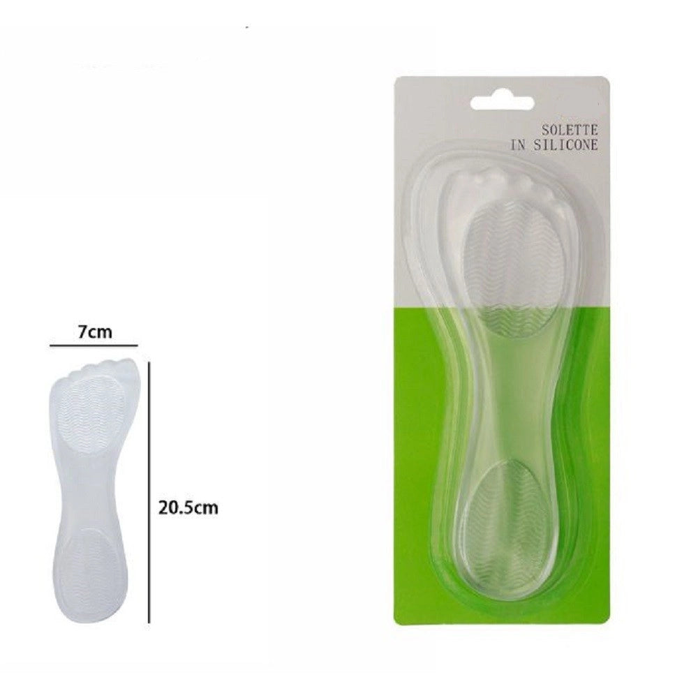 Trade Shop - Coppia Solette In Gel Silicone Morbido Cura Protezione Sottopiede 7x20,5cm 67291 -