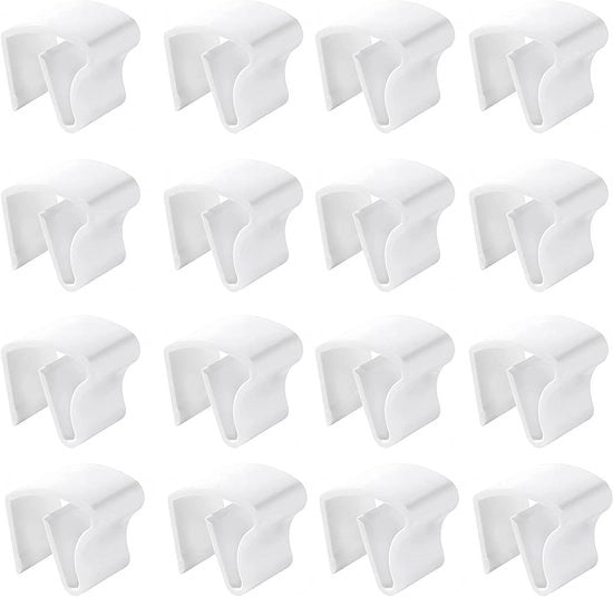 Sostegno universale per tende di plastica - Senza foratura - 16 pezzi - Adatto per tende di plastica