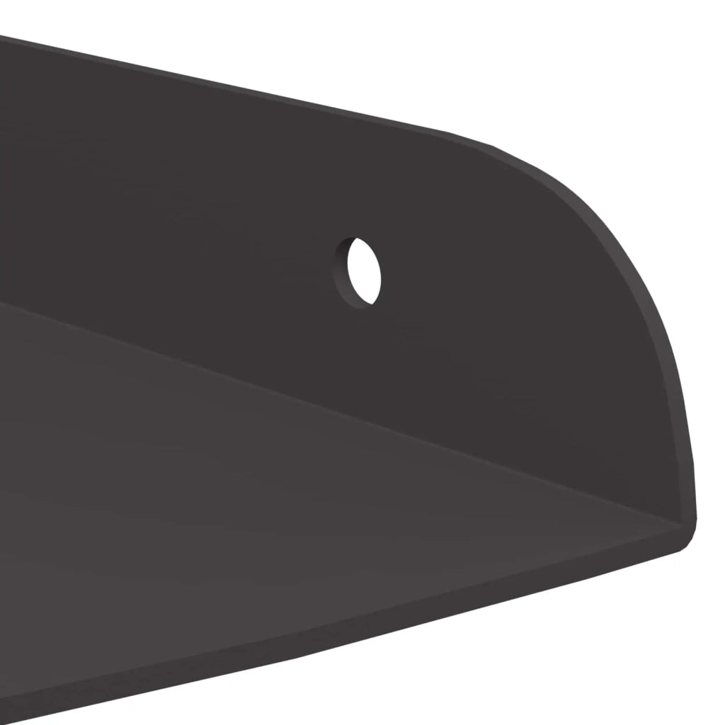Mensola Galleggiante per Angolo 2 pcs Nero 30 x 30 x 2 cm