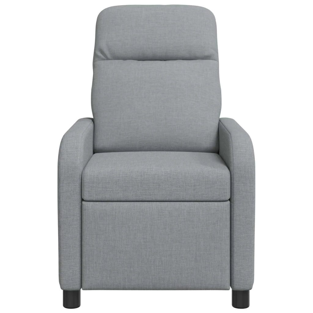 Divano Sedia-Poltrona reclinabile Grigio Chiaro Tessuto 343565