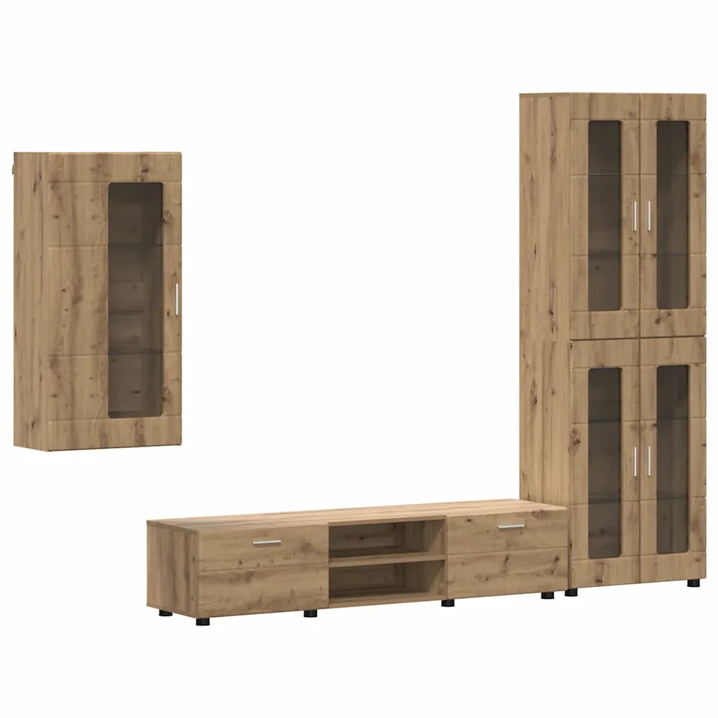 Set mobile TV FLORIN Rovere artigianale Legno multistrato