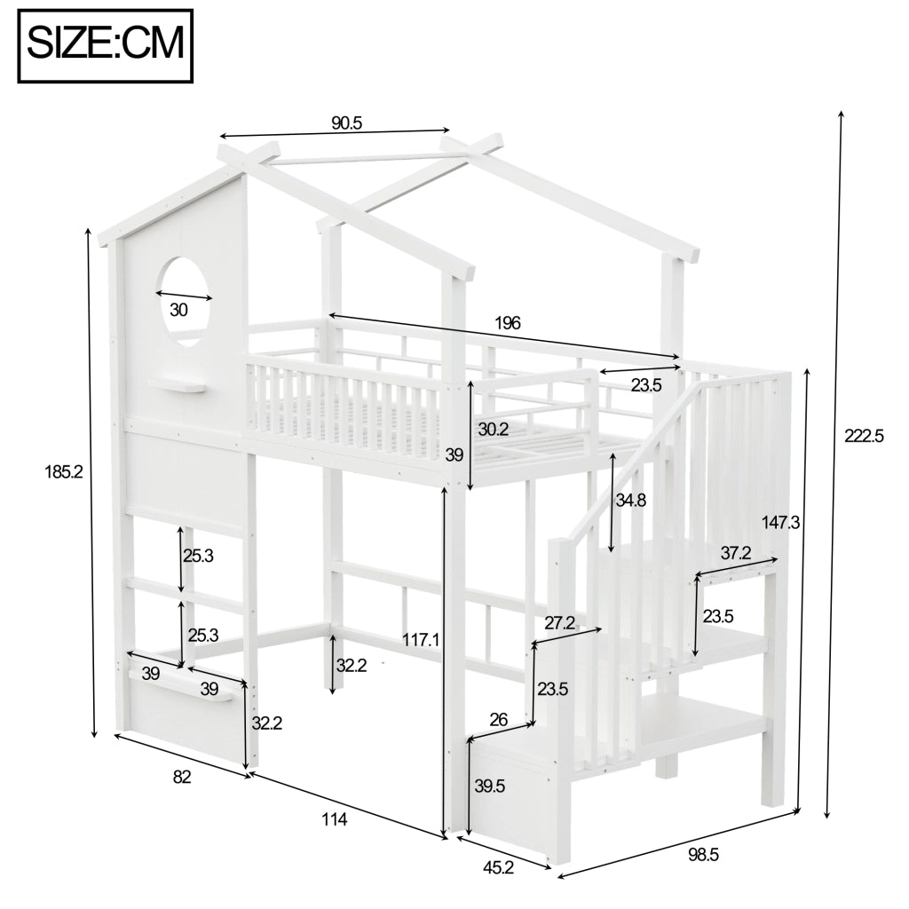 letto a castello metallo bianco 90 x 200 cm