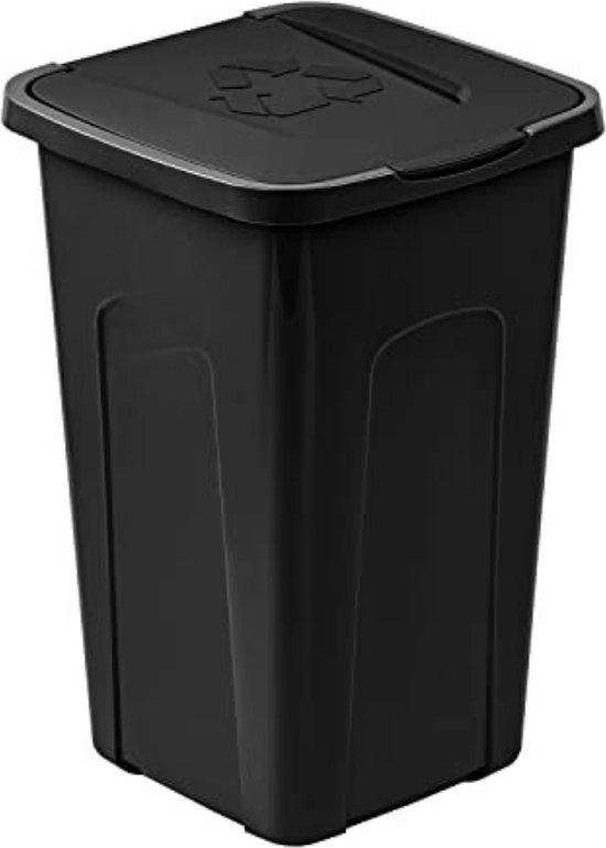 Contenitore per rifiuti 50 litri - 550 x 365 x 370 mm - Nero
