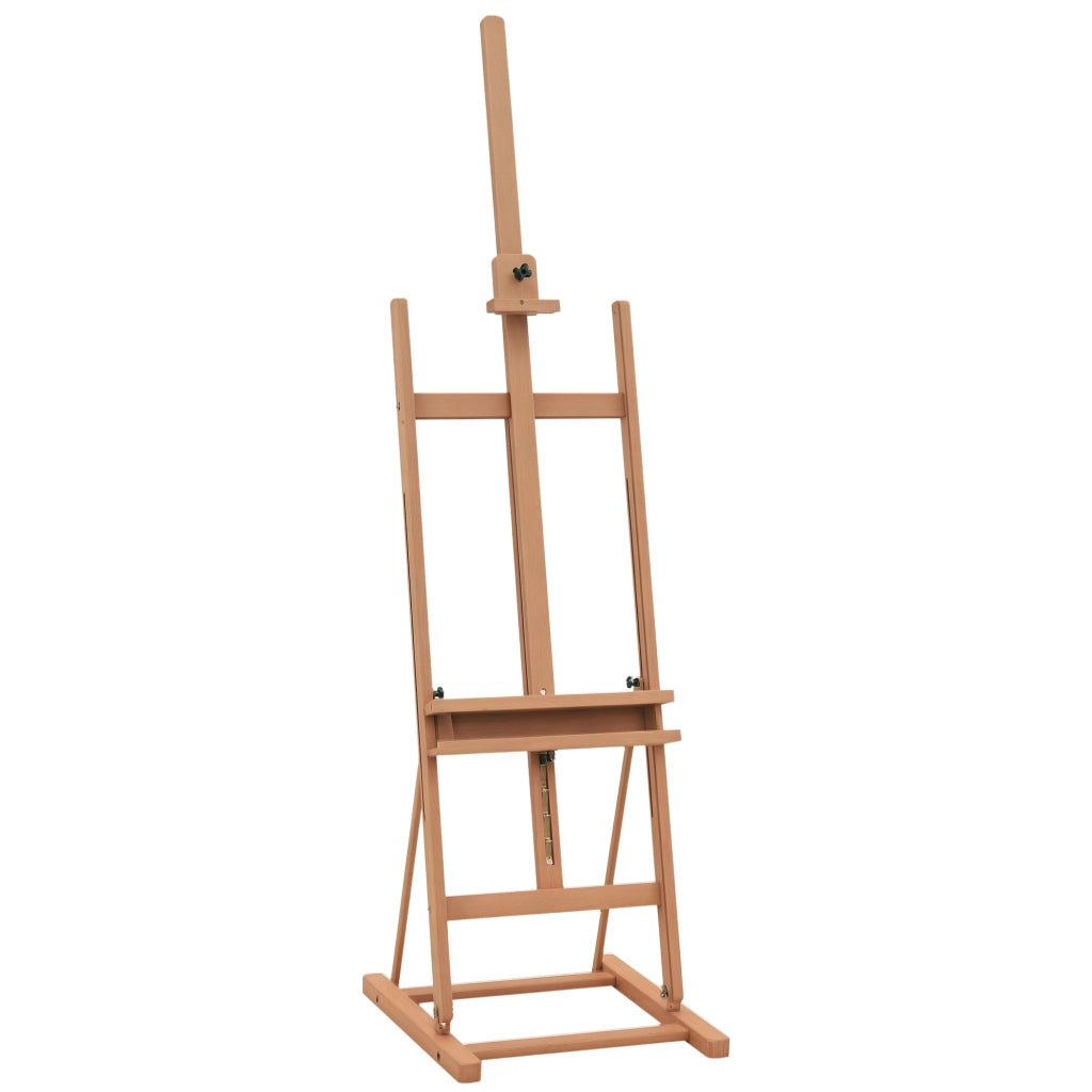 Cavalletto da Pittore Regolabile in Legno di Faggio con Vano Contenitore, 53x50.5x171-230cm