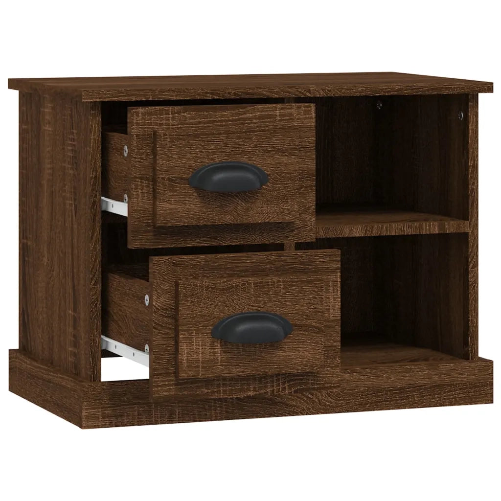 Comodino-Tavolino da notte Rovere Marrone 60x35,5x45 cm