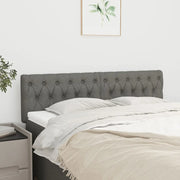 Testiera Grigio Scuro 160x7x78/88 cm in Tessuto 346355