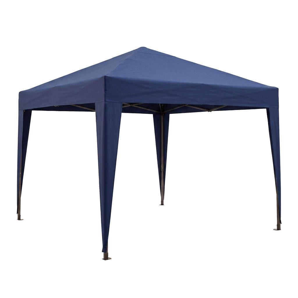 Gazebo richiudibile 3x3 pieghevole a fisarmonica automatico mercato tenda con sacca colore blu