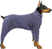 Pantaloni di pelliccia per cani grandi, jumpsuit caldo per cani di taglia media e grande (grigio blu, taglia XXXL)