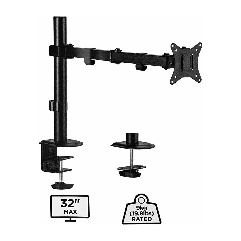 Supporto per monitor / stand Gembird MA-D1-01 81,3 cm (32") Nero da scrivania