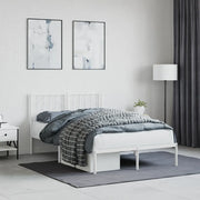Giroletto con Testiera-Struttura Letto con testiera in Metallo Bianco 120x200 cm 407338