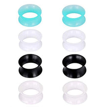 Set di tunnel per orecchie in silicone - 4 pezzi - Dimensioni 6/8/10/12/14/16/20 mm - Pendenti per l'orecchio - Idraulici - Pelle amichevoli - Duratura e comodità - Dilatatori per l'orecchio