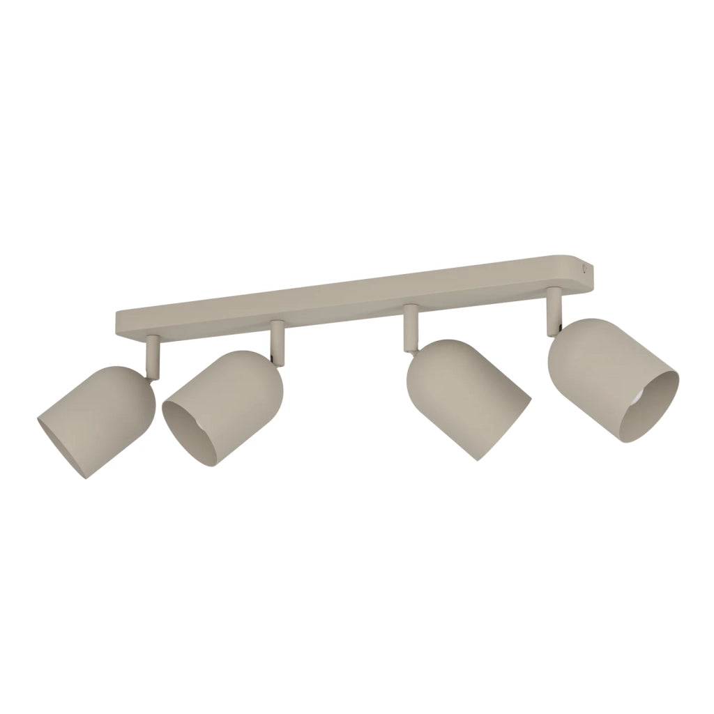 Faretti E Spot Moderno Tilston Acciaio Marrone 4 Luci E14 Ip20