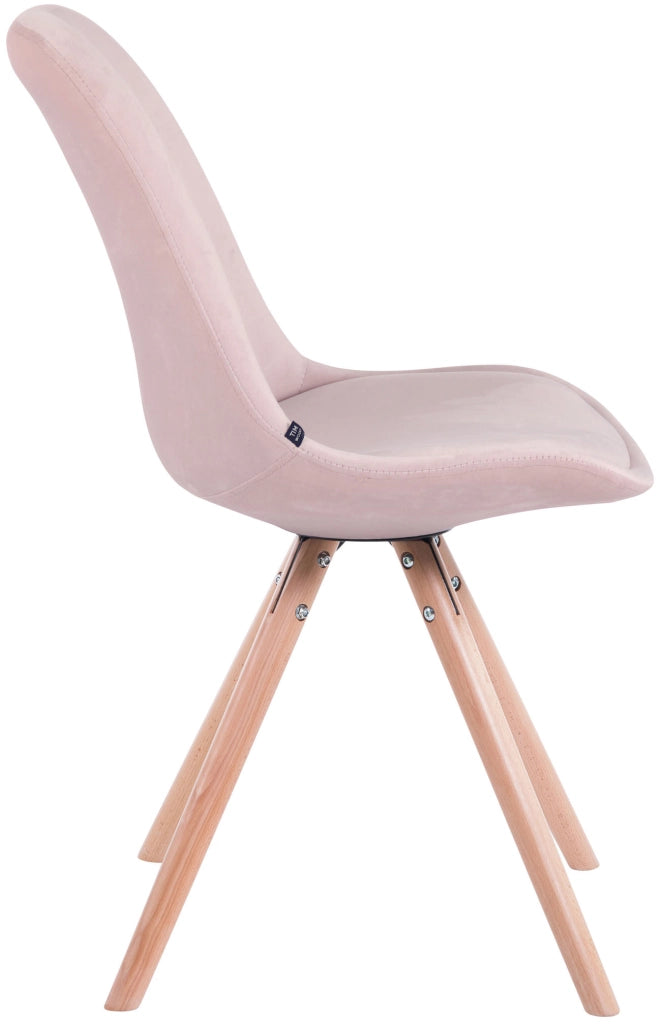 Sedia Toulouse in velluto rosa,natura