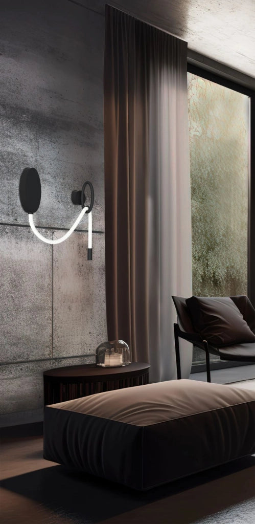 FYLL-PL Lampada da soffitto  corda luminosa in metallo nero a led 2800-5000k dimmerabile