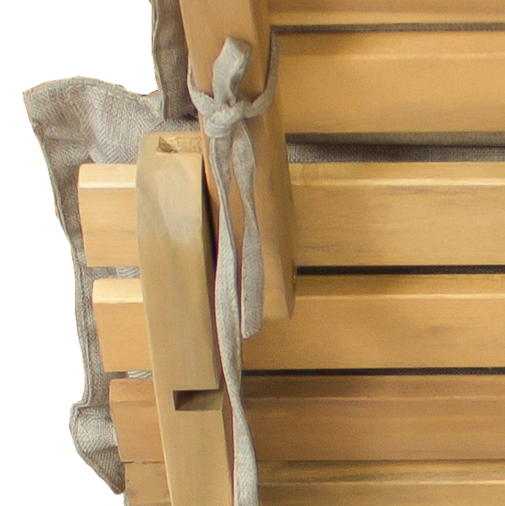 Sdraio pieghevole in acacia KOMODO - cuscino sabbia