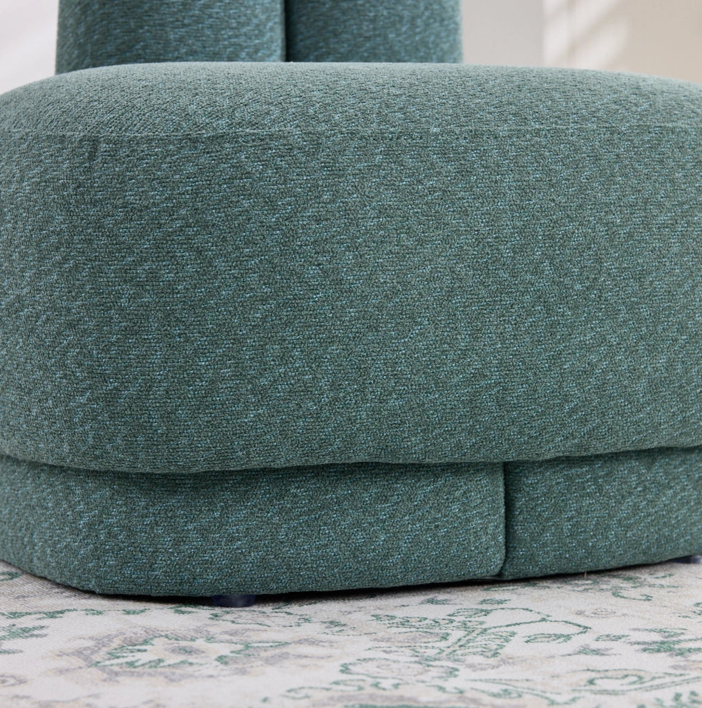 POUF A Forma di Coniglio Imbottito Verde in Tessuto, 6,2 kg