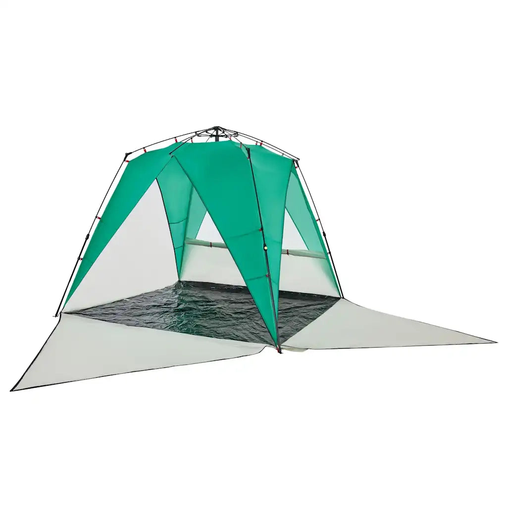 Tenda da Spiaggia 4 Persone Verde Rilascio Rapido Impermeabile 4005306