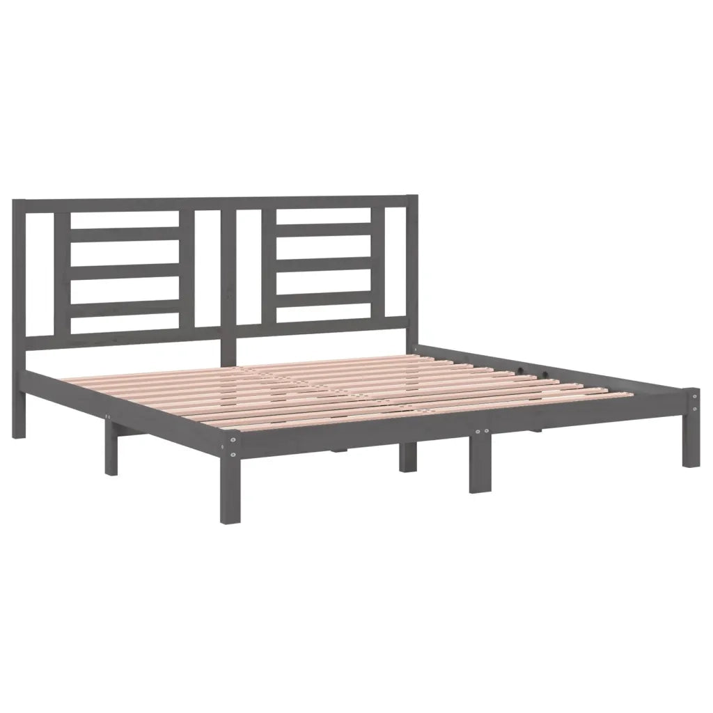 Giroletto Grigio in Legno Massello di Pino 200x200 cm 3104370