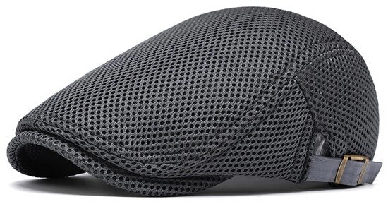 Cappello avanti, berretto, mesh estivo vuoto, unisex, protettivo dal sole e respirabile, regolabile, colore grigio scuro
