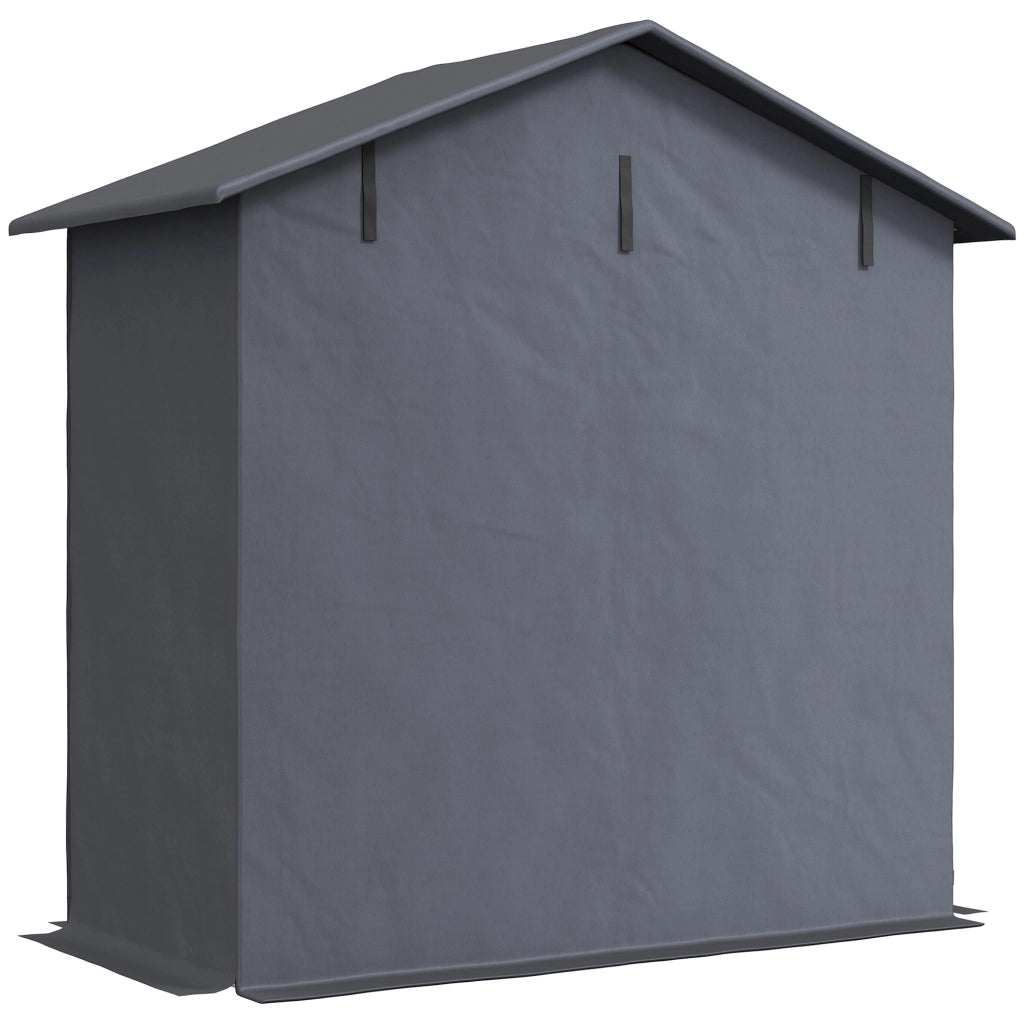 Capanno da Giardino con Porta Avvolgibile ¨C zephmum ¨C Grigio Scuro 110x200 cm