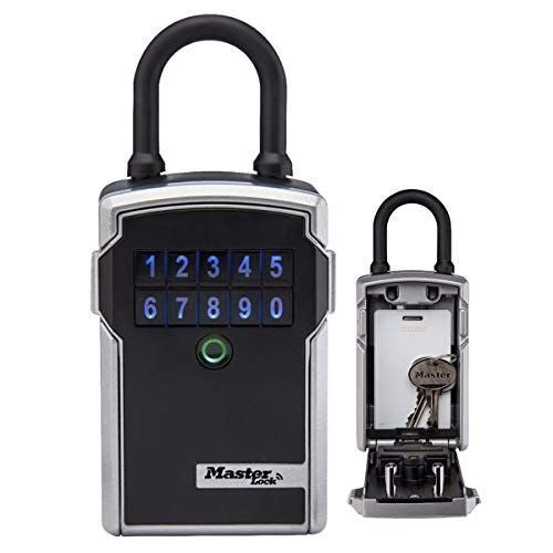 MASTER LOCK P63348 5440EURD Cassetta Portachiavi Intelligente con Apertura Bluetooth e Tastierino Numerico colore Nero