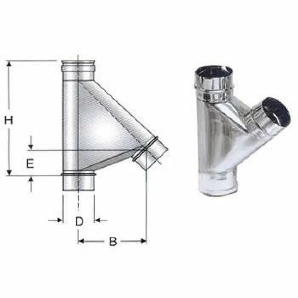 Inox mono parete aisi 316 raccor do a 135 braga d.150 b08x9mrnlp