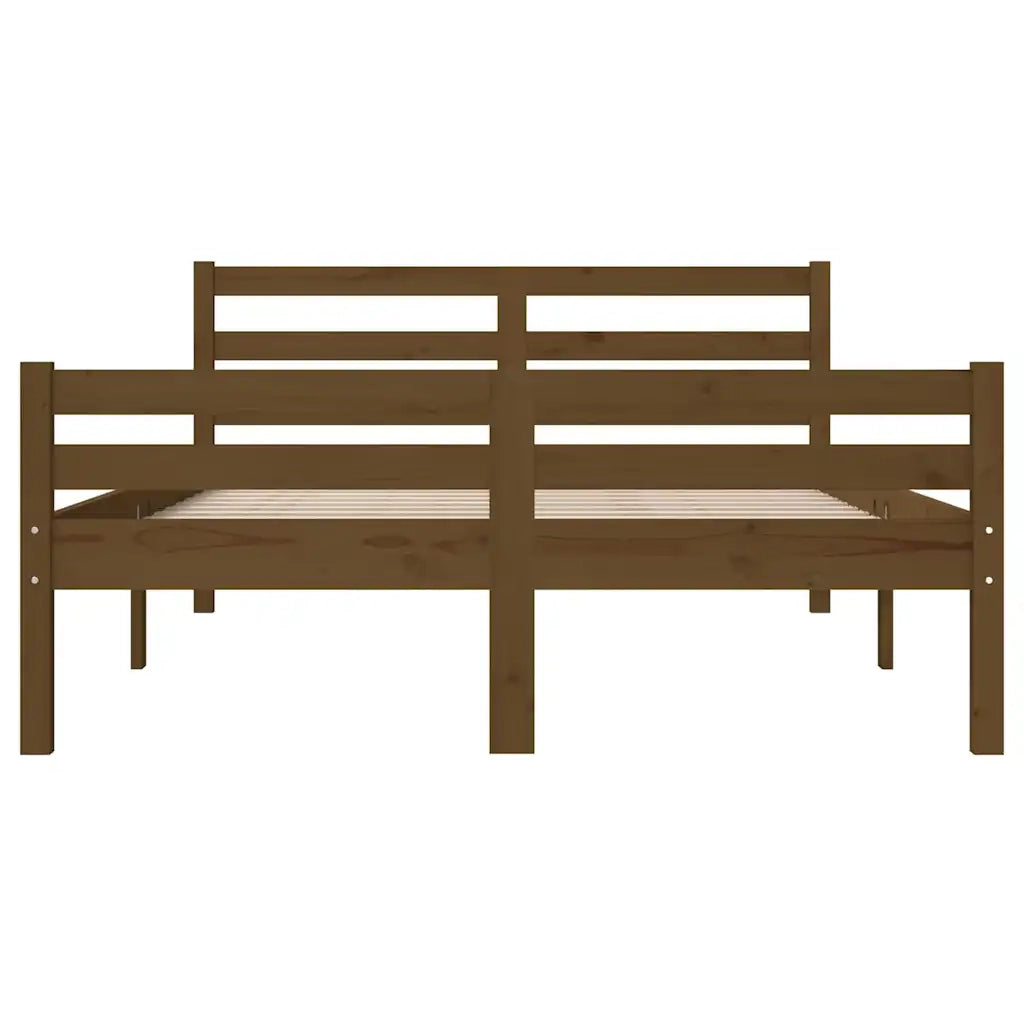 Giroletto senza Materasso-Struttura Letto Ambra in Legno Massello 140x190 cm