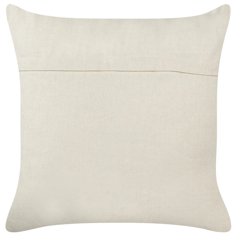 2 cuscini decorativi in cotone arancione e bianco 45 x 45 cm con motivo geometrico