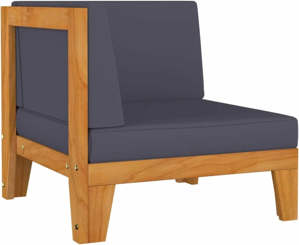 Set di mobili da giardino e cuscini, set da giardino, mobili da giardino, mobili da giardino, set da giardino, divano da giardino, terrazza, 3 pezzi in legno massello di acacia