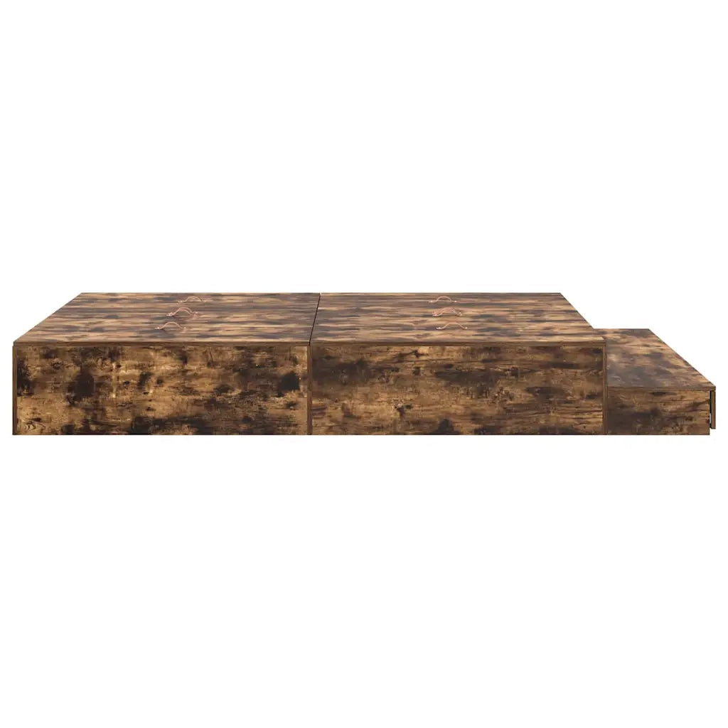 Struttura letto con contenitore con cassetto Rovere fumé 150 cm 3335649