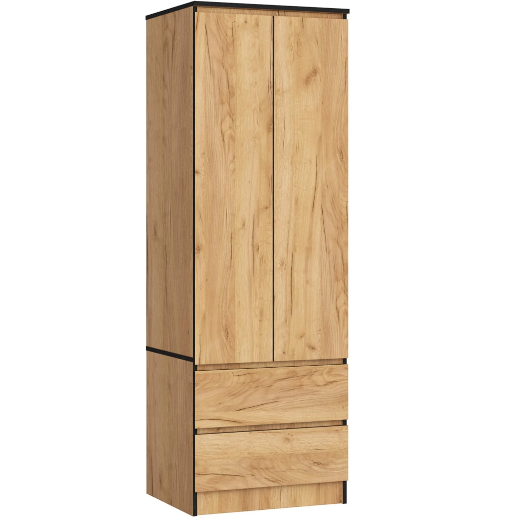 Armadio AKORD S60 Quercia Craft 60 cm 2 ante 2 cassetti 60x51x180 cm
