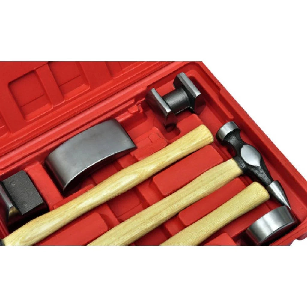 Set di 7 martelli e incudini per carrozzeria officina attrezzi fai da te 3402029/2