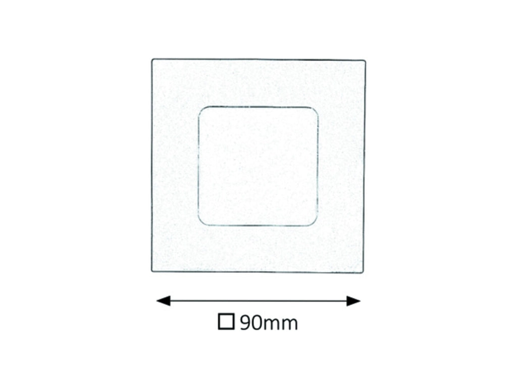 Faretto incasso LED 3W quadrato IP44 cromo Rabalux
