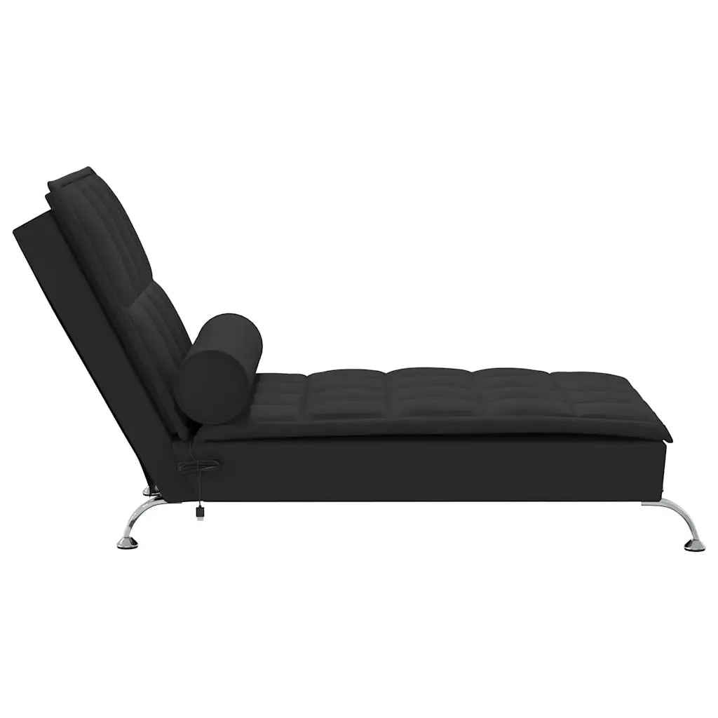 Chaise Longue Massaggi con Capezzale Nero in Tessuto CFW7862393
