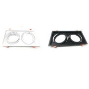 Trade Shop - Porta Faretto Incasso Doppio Faretto Ar111 Rettangolare Orientabile P-ar111-2 -