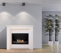 Camino a Bioetanolo da Pavimento 95x33x96 cm Karlsen Conegliano Bianco