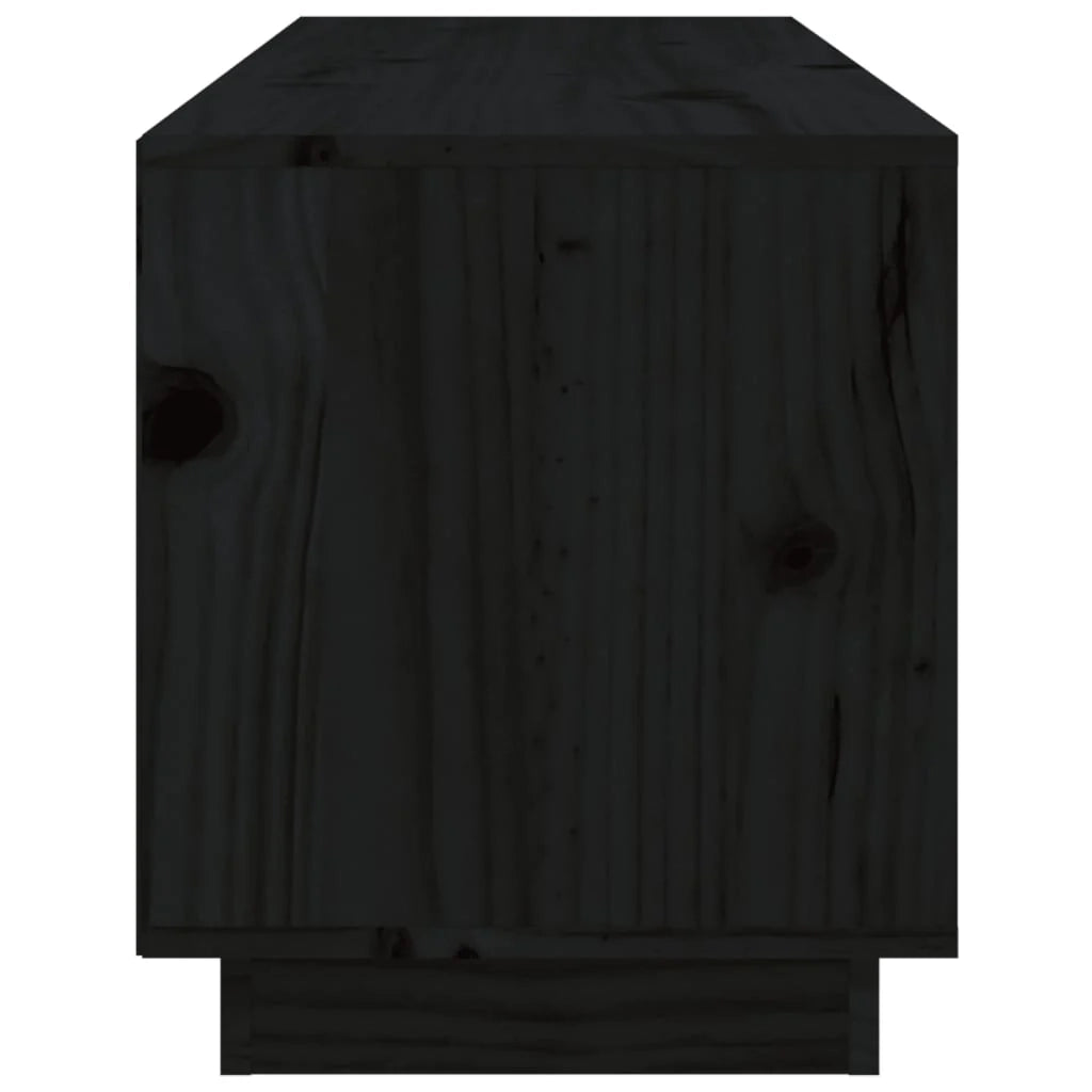 Mobile TV multimediale scaffale TV credenza mobile TV sala da pranzo soggiorno camera da letto 105 x 34 x 40 cm legno di pino massiccio nero 02_0025686