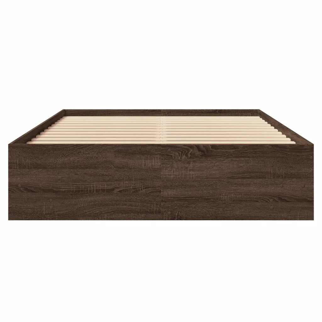 Giroletto senza Materasso Rovere Marrone 120x200 cm Truciolato 3295666