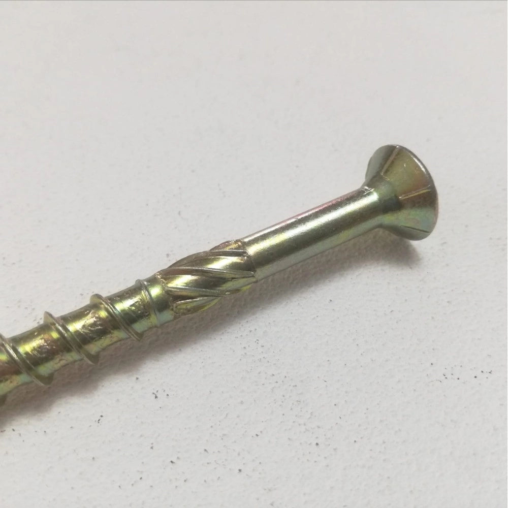 Vite 8x400mm tps testa conica gialla per legno impronta torx - 10pz