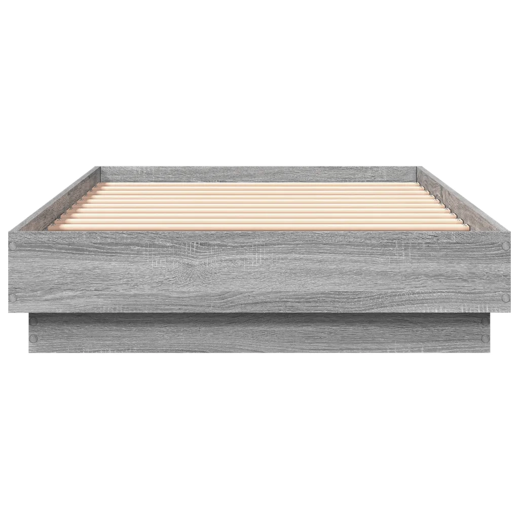 Giroletto con LED-Struttura Letto Grigio Sonoma 75x190 cm