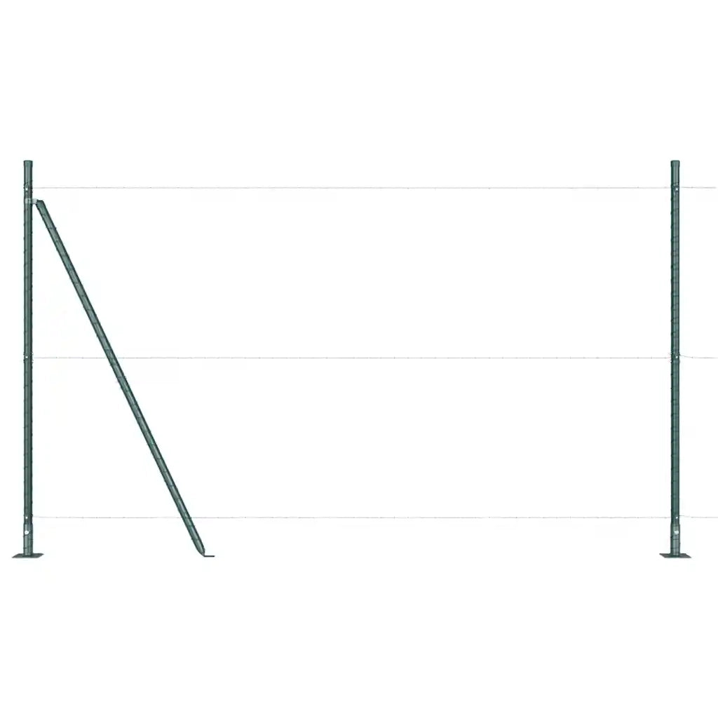 Palo della recinzione 7 pcs Verde Acciaio 42004296