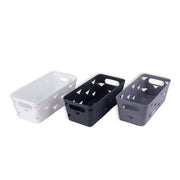 Trade Shop - Set 2 Pz Cestino Porta Tutto Oggetti Organizer Rettangolare 25.3x12.3x9 Cm 10714 -
