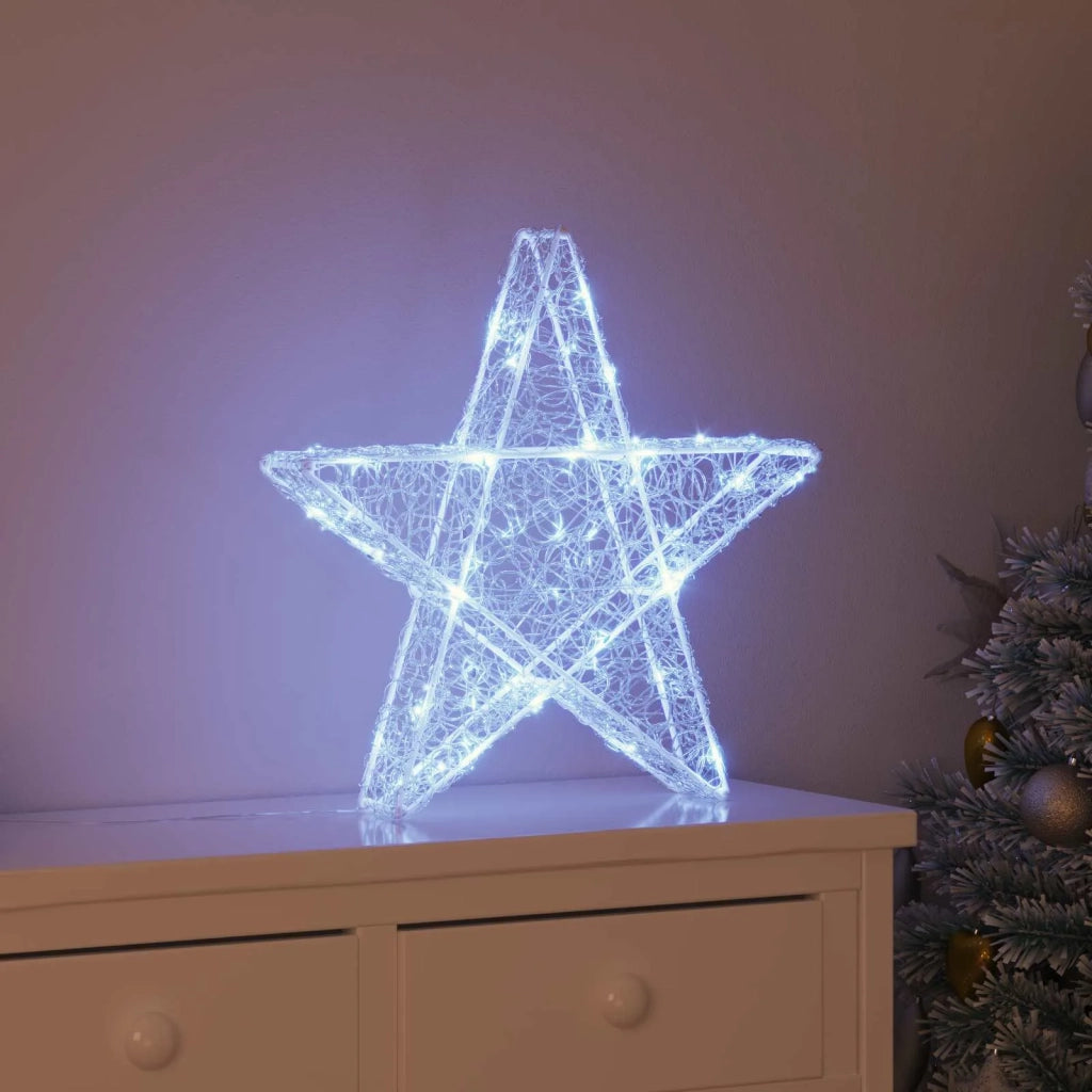 Stella 3D con 50 LED Bianco freddo 55 x 53.5 x 10 cm Acrilico 42019099