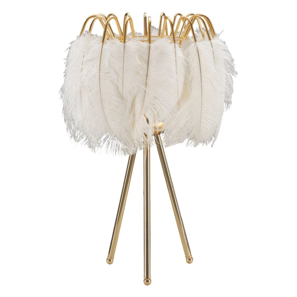 Lampada da Tavolo VKH130, Bianco, Metallo, 40x40x60 cm