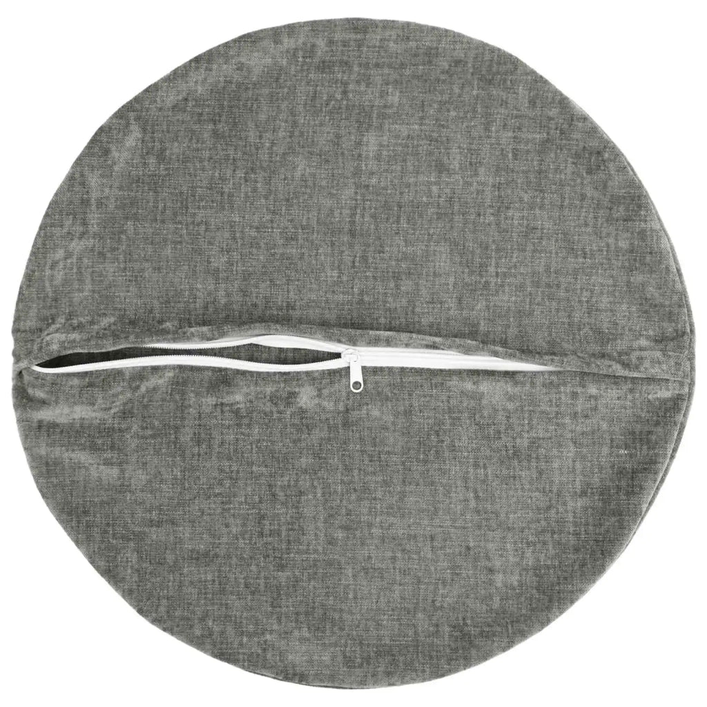 Federa 2 pz HEERLEN Grigio Scuro Ø 60 cm Tessuto Chenille 922955