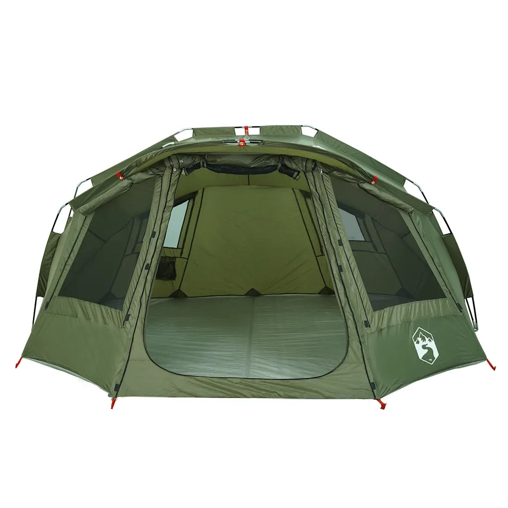 Tenda da Pesca per 5 Persone-Tenda da campeggio Verde Oliva Impermeabile 100679