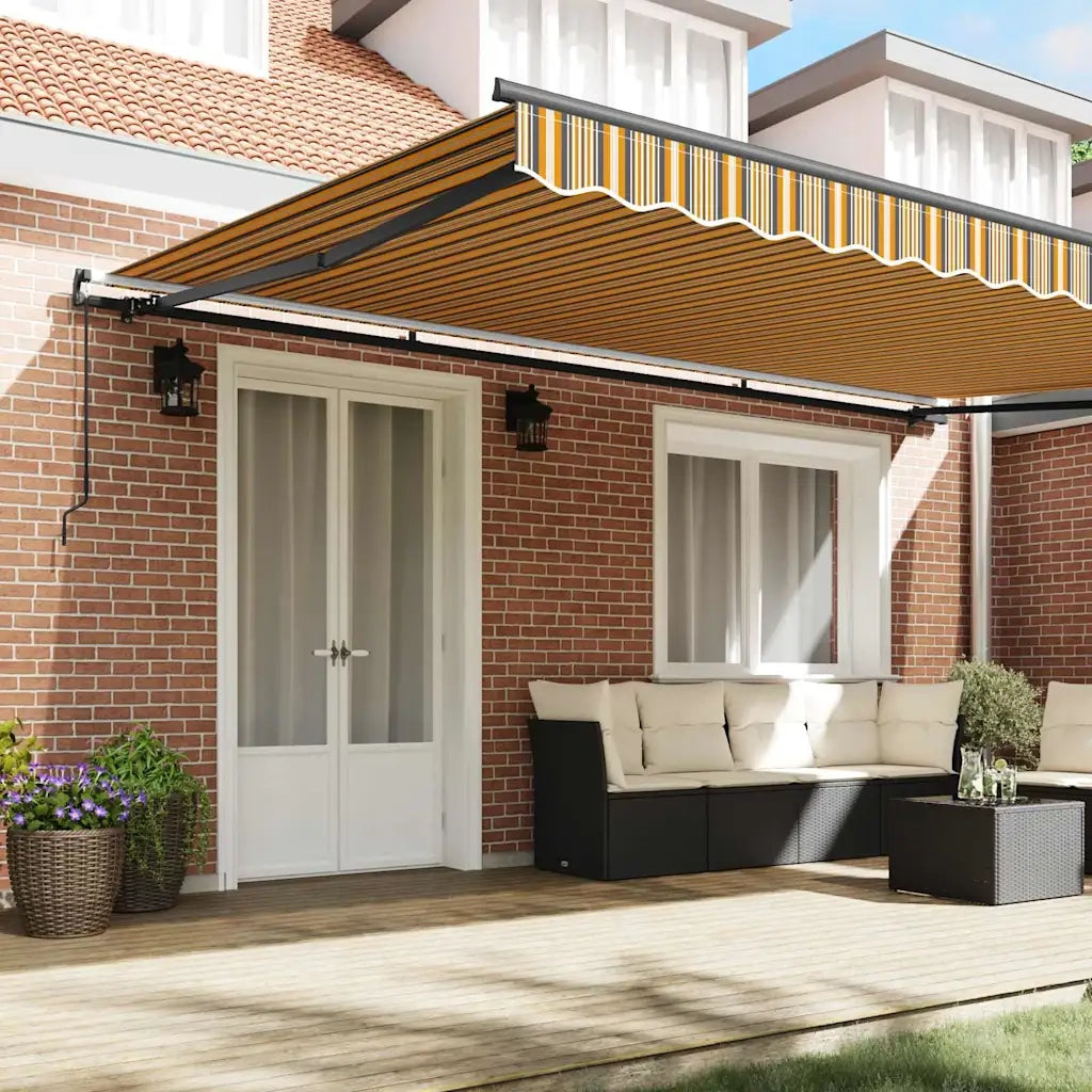 vidaXL Tenda Retrattile Multicolore 500 × 300 cm Tessuto